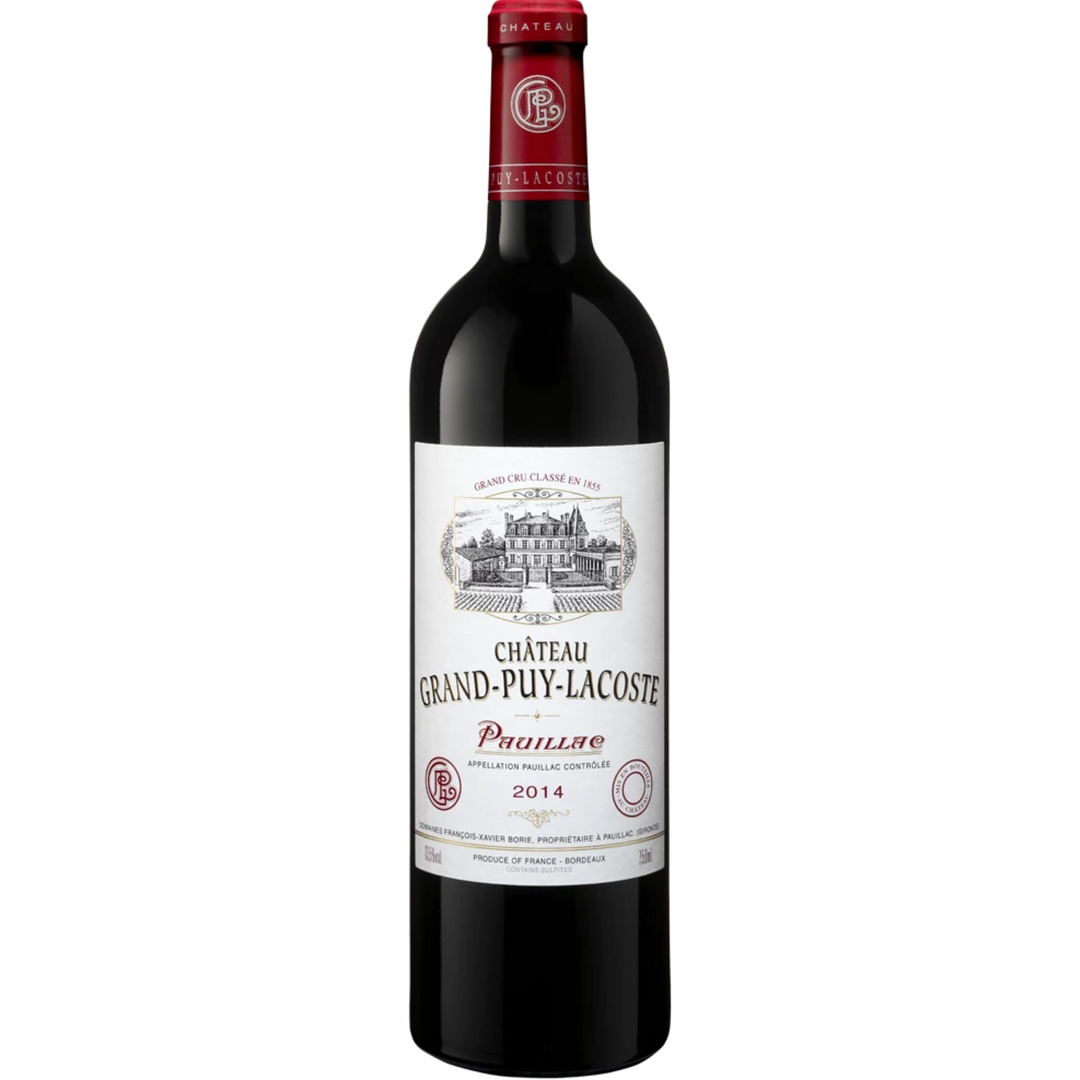 2014 Château Grand-Puy-Lacoste Pauillac red wine bottle, featuring the classic label and Bordeaux Fifth Growth heritage.