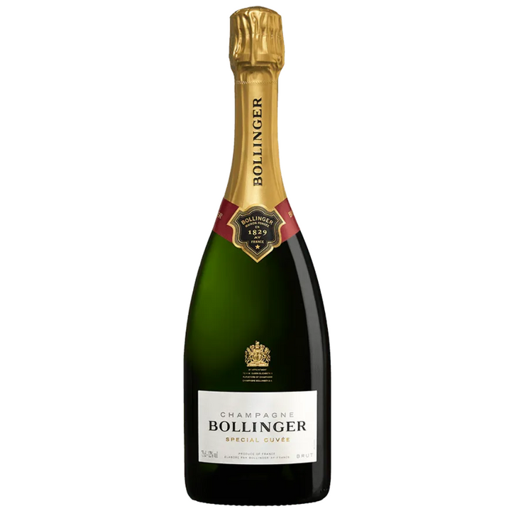 A bottle of Bollinger Brut Champagne