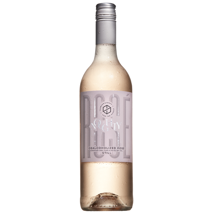 Noughty Still Rosé - a non-alcoholic organic and vegan-friendly wine, elegantly crafted and presented in a sleek, chilled bottle.