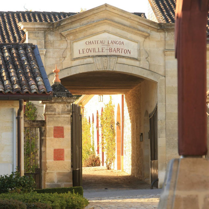 Entrance to Château Léoville Barton estate in Bordeaux.