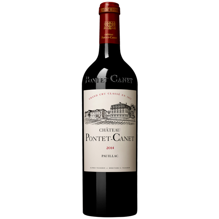 A bottle of Chateau Pontet Canet Grand Cru from Pauillac 2014