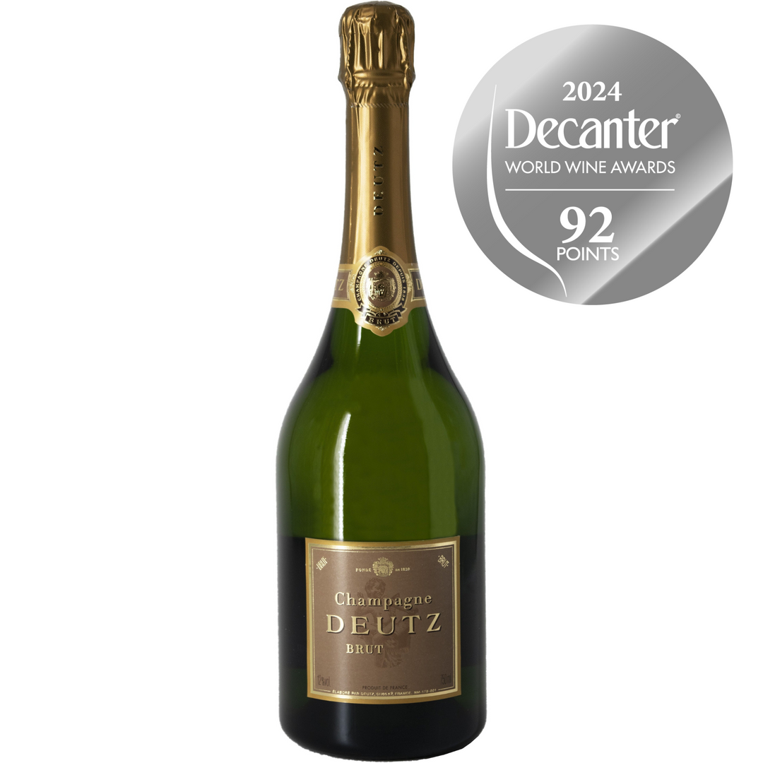 Deutz Champagne Brut Vintage 2016 with Decanter 2024 World Wine Awards, 92 points badge.