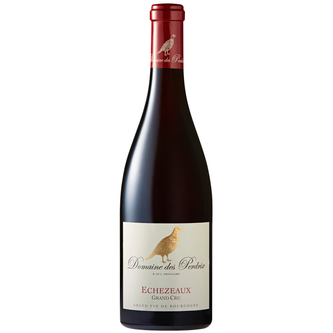 Bottle of Echezeaux Grand Cru by Domaine des Perdrix, an exceptional Burgundy red wine.
