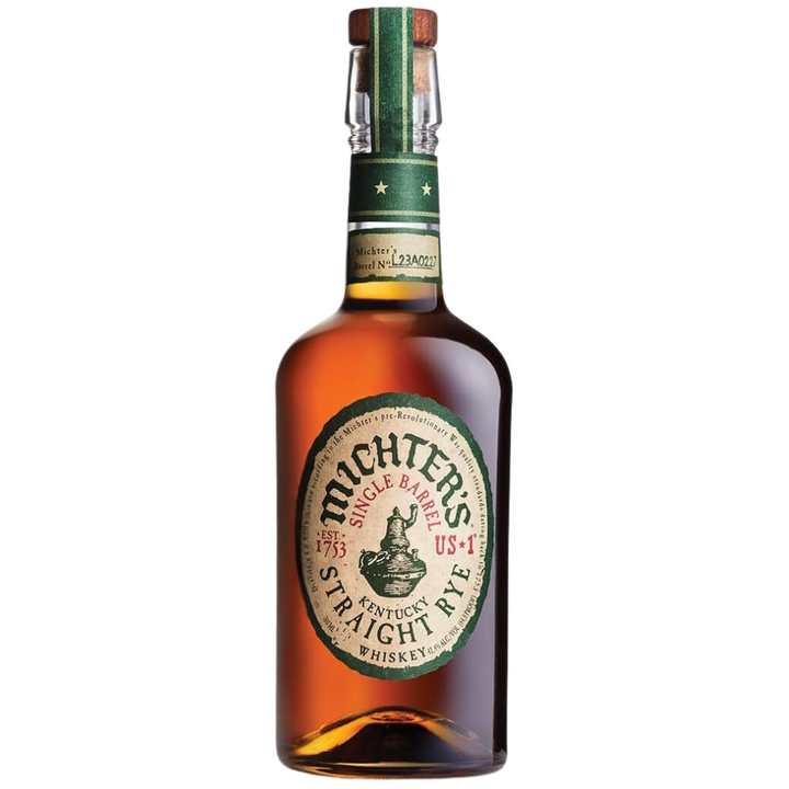 Michter’s Single Barrel Straight Rye Whiskey bottle - Kentucky Straight Rye Whiskey.