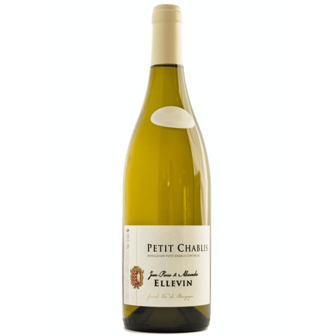 Bottle of Petit Chablis by Jean-Pierre et Alexandre Ellevin, showcasing its elegant label design.