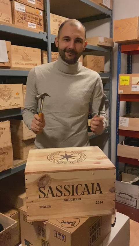 Unboxing Sassicaia 2014 with Salvatore Castano