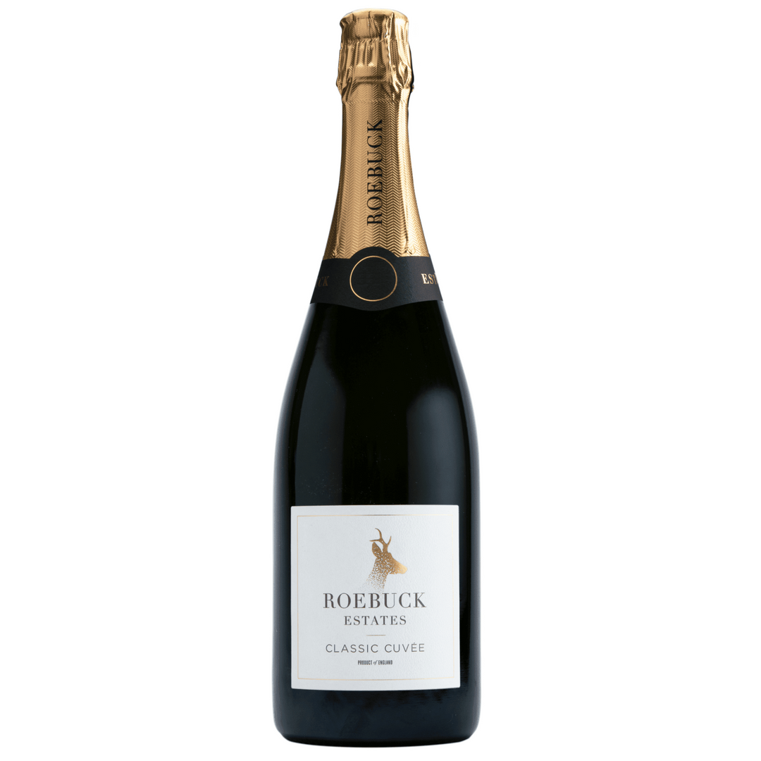 Bottle of Roebuck Estates Classic Cuvée English sparkling wine.