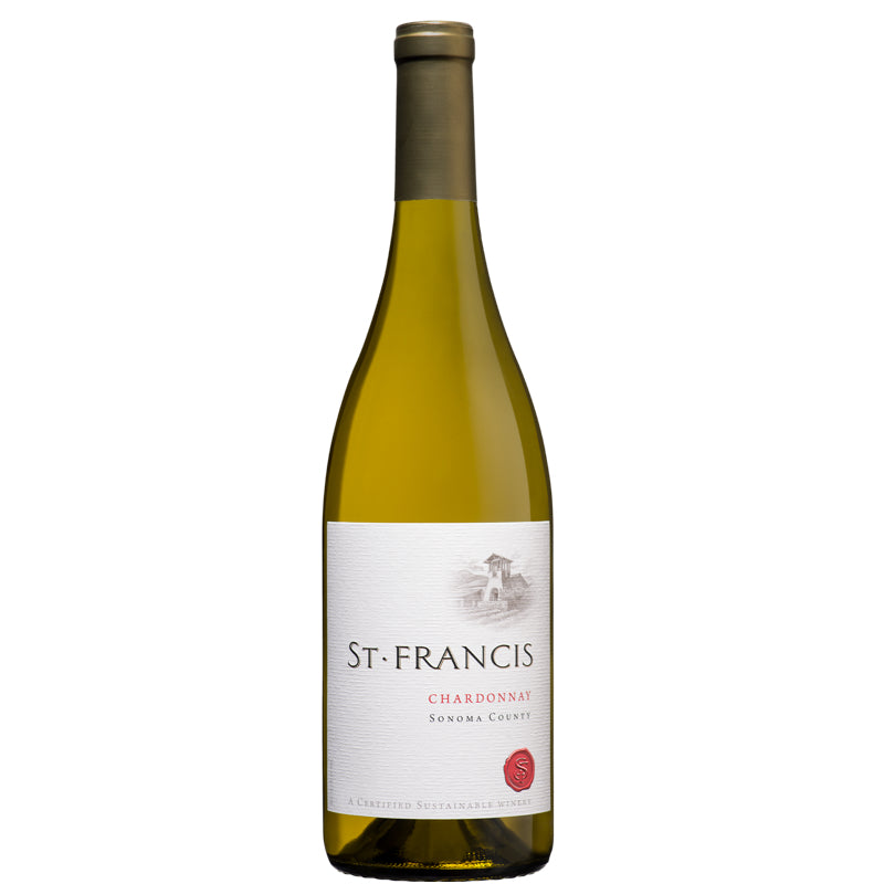 Bottle of St. Francis Chardonnay Sonoma County wine