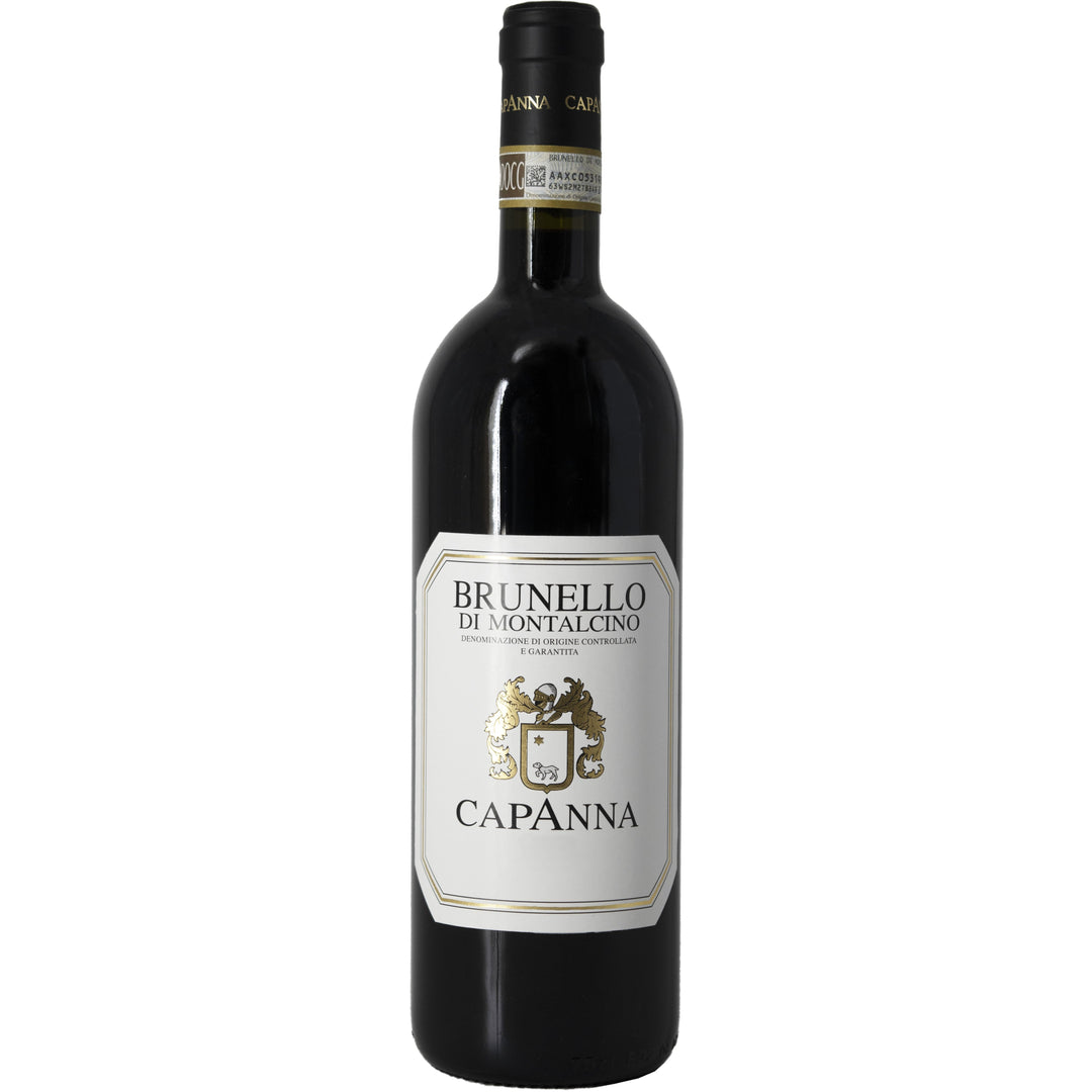 Capanna Brunello di Montalcino 2014 wine bottle, a classic Italian red wine from Tuscany.