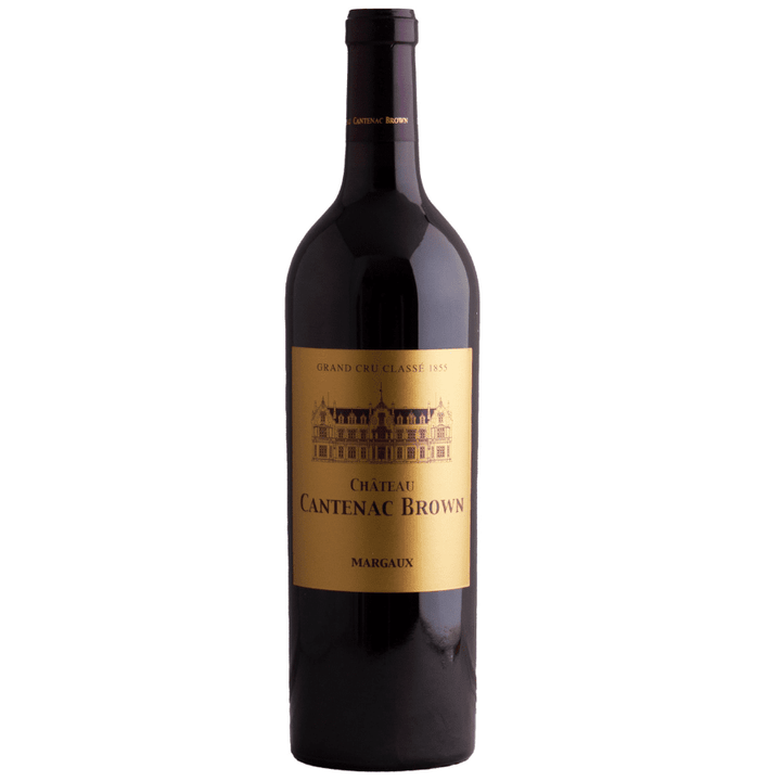 Château Cantenac Brown Margaux red wine bottle featuring a classic gold label and Bordeaux Grand Cru Classé heritage.