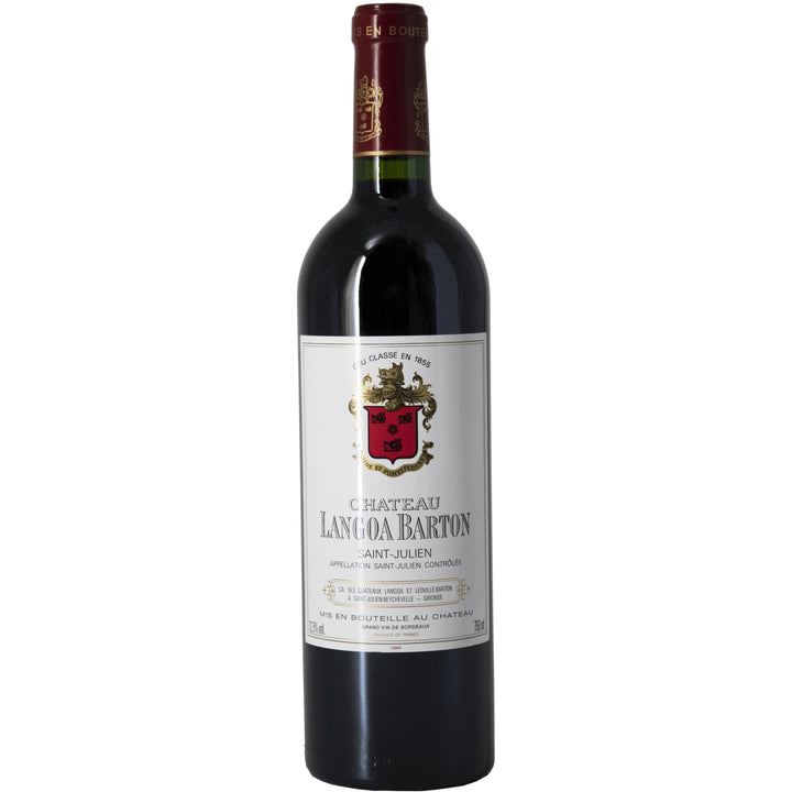 Château Langoa Barton Saint-Julien Grand Cru Classé wine bottle with a classic label featuring a red crest and elegant typography