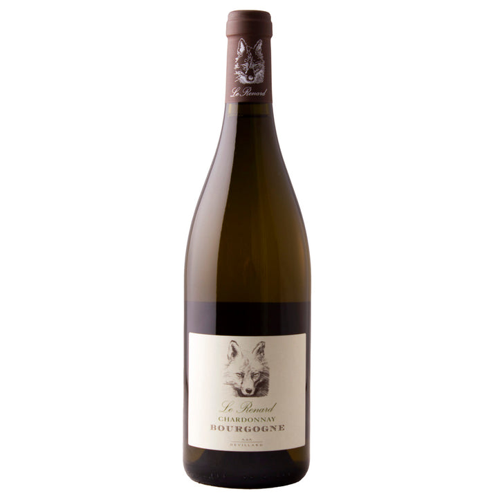 Bottle of Devillard Le Renard Bourgogne Chardonnay white wine.