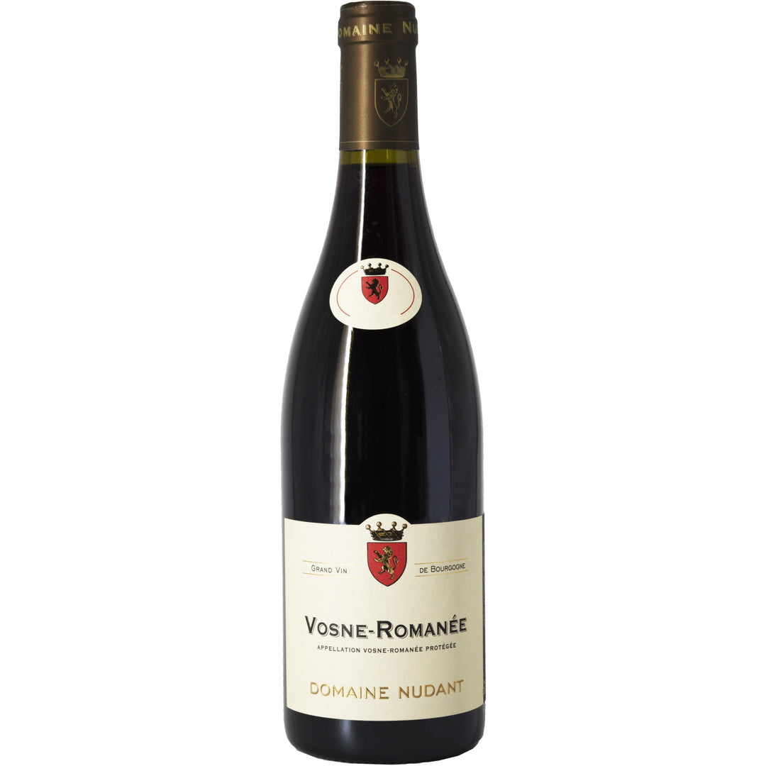 Domaine Nudant Vosne-Romanée Burgundy red wine bottle.