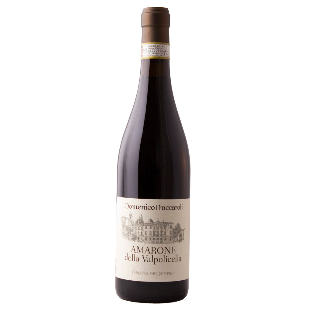 Bottle of Domenico Fraccaroli Amarone della Valpolicella wine with a detailed label design.