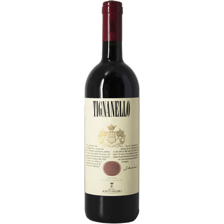 Tignanello Antinori Toscana red wine bottle